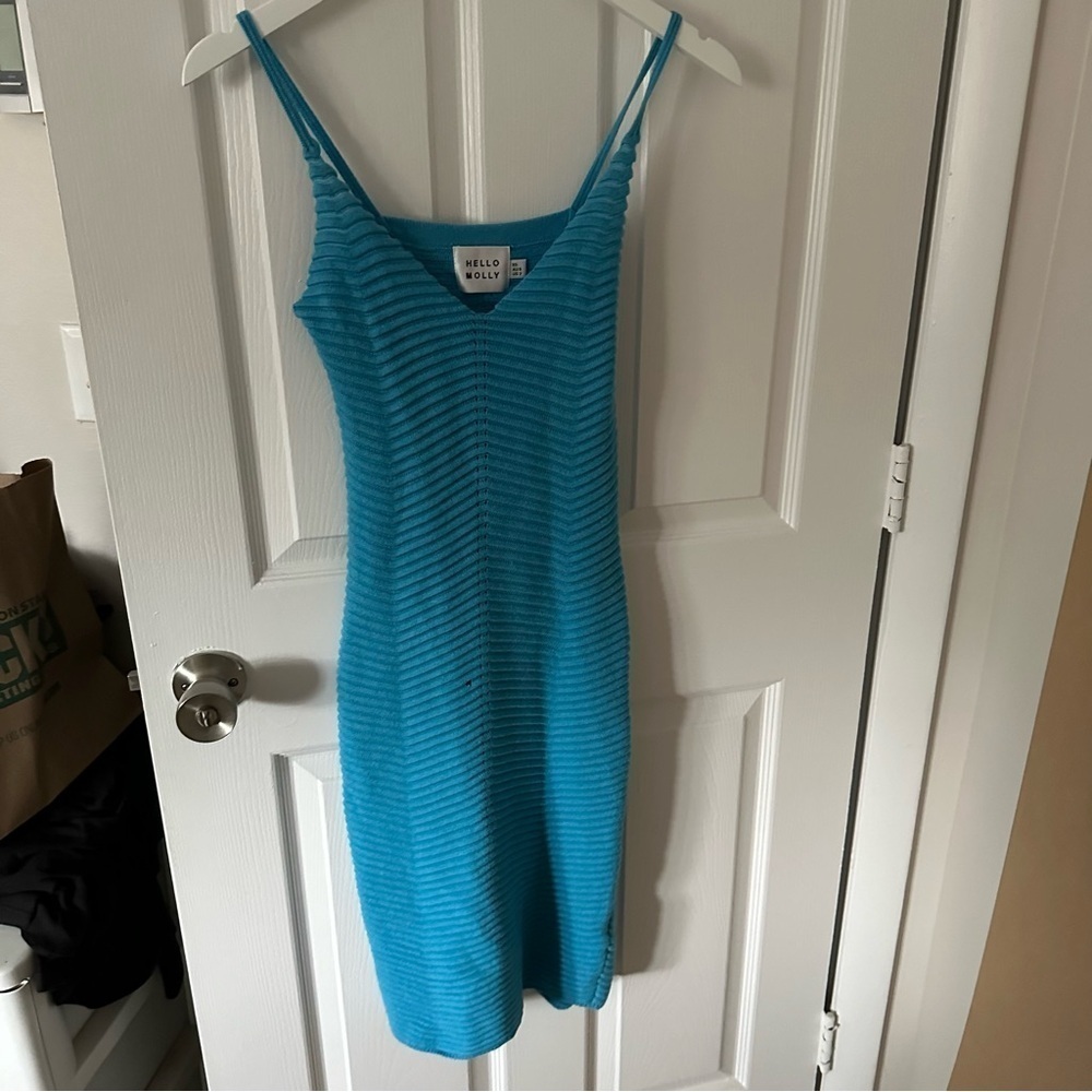 Blue Knit Dress - Picture 3 of 15